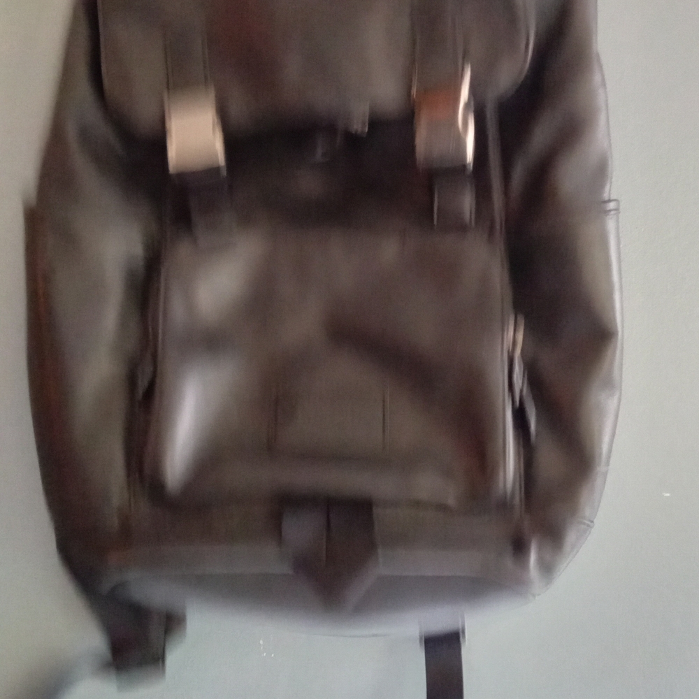 Coach Black Leather Metropolitan Backpack Bag Tra… - image 4